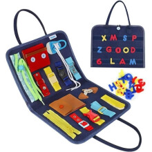 Aktivitätsbrett für Kinder, Montessori-Spiele zum Erlernen von Lebenskompetenzen, Lernspielzeug für Jungen, Mädchen und Babys im Alter