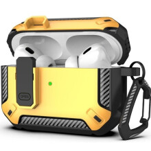 Protective Case - NOBRAND - AirPods Pro 2 - Hard TPU - Yellow - Security Lock