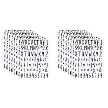 16 Vellen Zelfklevend Vinyl Letters Cijfers Kit, Letters Cijfers Stickers DIY Decal Script Pantry Labels voor Tekenen