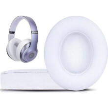 Coussinets d'oreille de rechange pour casques Beats Studio 3 et Studio 2, en cuir protéiné et mousse à mémoire de forme, blancs