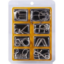 Set of 8 metal IQ test puzzles - CYA