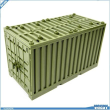 Ashata Container Giocattolo in mattoncini, Container in mattoncini, Giocattolo educativo, Scatola gioco puzzle, Verde