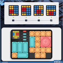 Ashata Schiebepuzzle-Spiel, Schiebeblock-Puzzle, Denksportaufgaben, über 500 Level, Walkie-Talkie-Spiele, Schwarz