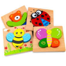 Wooden Educational Toy - Montessori Toys - Animals - Hand-Eye Coordination - Fine Motor Skills