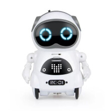 Interactive RC robot mini toys: talk, sing, dance, tell stories - Ideal gift for children - White