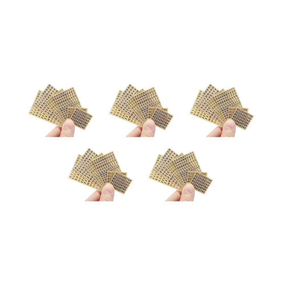 30 Sheets Small 0.12 Inch Alphabet Number Stickers Glitter Alloy Self Adhesive Letters Stickers Gold/Silver (3Mm) 6032343733837