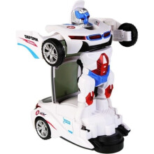 Jouet - Robot de course - Transformable - Musical - Lumineux - Blanc