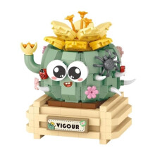 Blocchi Vaso di Fiori - Set di costruzioni con fiori succulenti, fiori Lego, collezione di set di costruzioni