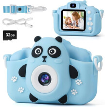Kinderkamera 1080P 2,0" Digitalkamera für Kinder mit 32GB Speicherkarte, Spielzeug für Kinder ab 3 Jahren
