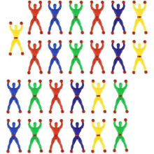 25 selbstklebende Kletterfiguren für Fenster, dehnbares Spielzeug
