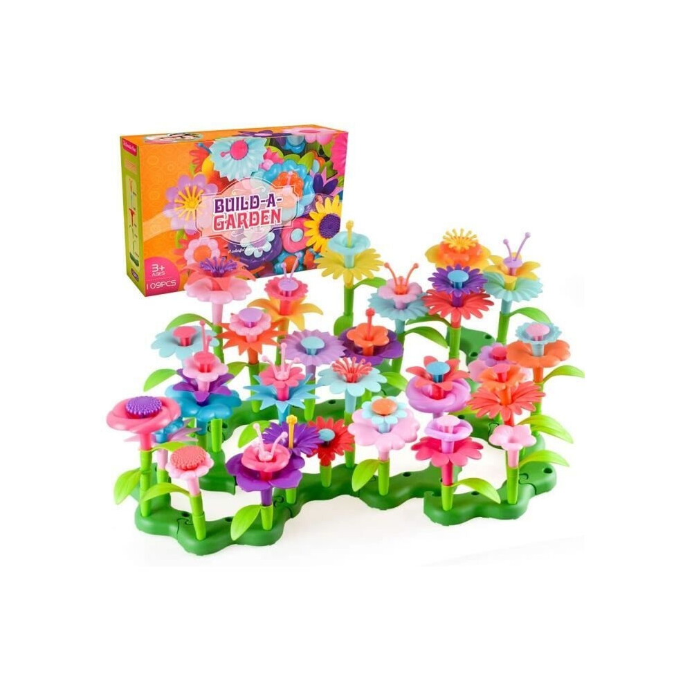 Aihontai Construction Toy - Flower Garden - 109 Pieces - Educational - Creative For Children