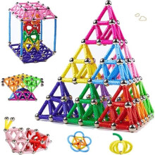 Magnetic Building Blocks - ZGEER - 178/182 Pieces - White - Indoor - Colorful - Children's - Unisex