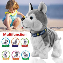 Giocattolo robot elettronico a forma di cane, peluche interattivo con sensore sonoro al tocco, che abbaia e cammina, regalo per bambini