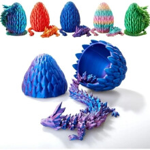 3D printed dragon egg, mysterious crystal dragon toys, jointed dragon, home office decoration, din1 eggs