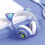 Cuffie da gioco Bluetooth con LED, ricaricabili e pieghevoli, wireless, con microfono integrato, idea regalo originale, blu. 1