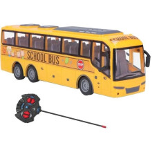 Autobus telecomandato VINGVO, autobus scolastico RC con luci LED simulate per bambini, veicolo giocattolo elettronico, regalo