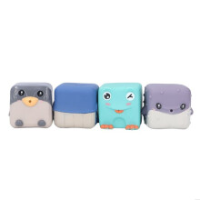 Ensemble de 4 blocs de construction souples en forme d'animaux de dessin animé pour bébés, blocs empilables, jouet