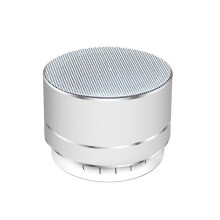 Mini Langaton Bluetooth-Kaiutin LED-Valoilla, Kannettava Sisä-/Ulkokäyttöön Monitoiminen Stereo HD Surround Bassolla - Hopea