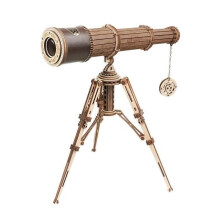 ROBOTIME Wooden Monocular Telescope - 3D Model Kit - Gift Toy for Children - 1:1 Scale