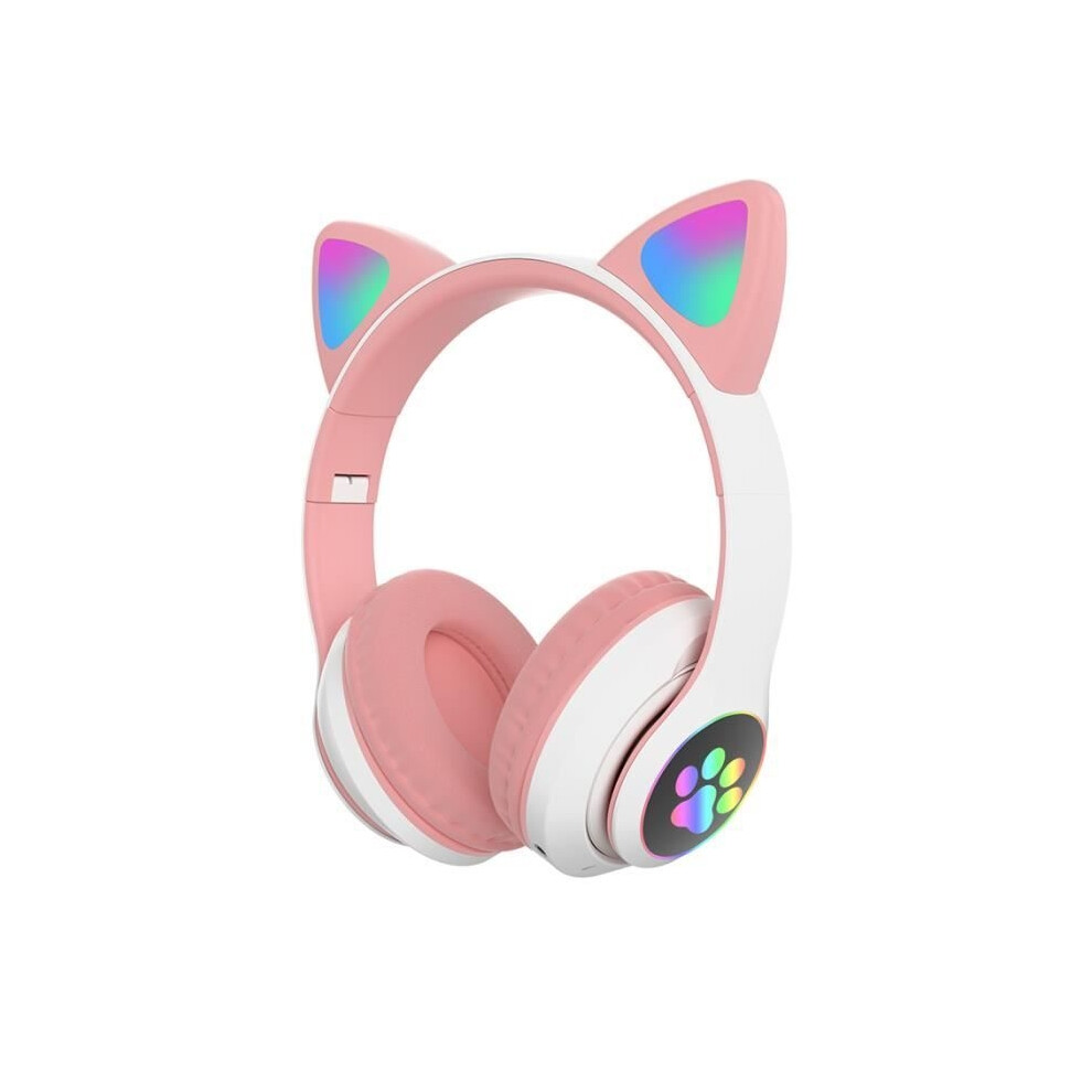 Rechargeable And Foldable Wireless Led Gaming Headset With Built-In Microphone And Bluetooth Noise Cancellation. Cute Live Streaming 9102920996164