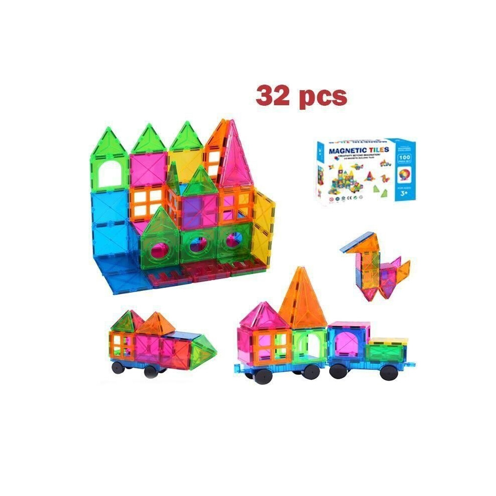 Aihontai 32-Piece Magnetic Building Block Set, Educational And Creative Toy, Gift For Children Ages 3 And Up, Stacking Toys