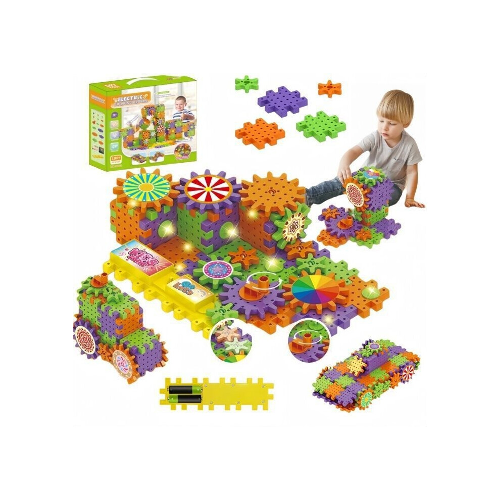 Aihontai Gears! Construction Toy - 190 Pieces - Educational Stem Toy For Children Ages 3+