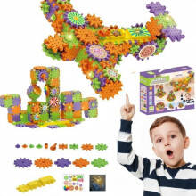 Ingranaggi! Set di costruzioni - 130 pezzi - Giocattolo educativo STEM per bambini dai 3 anni in su
