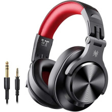 Casque Bluetooth - ONEODIO - A70 - Rouge - Autonomie de 50 heures - Microphone antibruit CVC 8.0