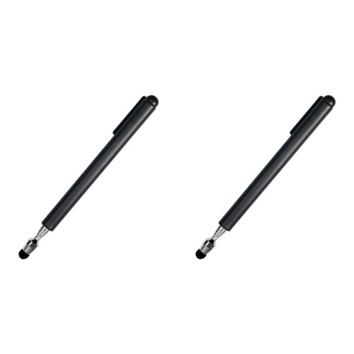 2X Universal Telescopic Stylus Pen for Touch Screens,Retractable Pointer Stick & Stylus with Special Flocking Tip(Black)