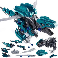 Robot dinosauro elettrico - Blocchi da costruzione - Giocattolo educativo per bambini e bambine - Blu