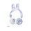 Cuffie da gioco wireless RGB con orecchie da coniglio e microfono, simpatiche cuffie Bluetooth per bambine - Blu 1