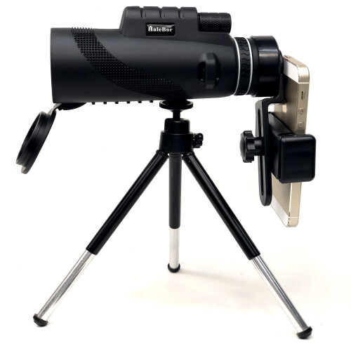 Kit per smartphone con visione notturna composto da monocolo HD 12x50 e binocolo 10x42.