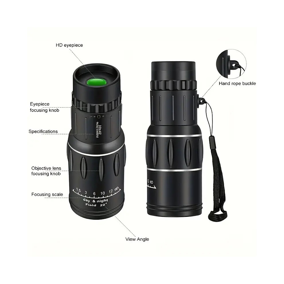16X52 Hd Portable Monocular Outdoor Telescope High Magnification Handheld Binoculars 8581505384557