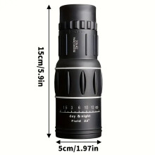 10x42 HD-Nachtsichtmonokular für mobile Fotografie und Outdoor-Abenteuer, professionelles, tragbares Monokular mit hoher Vergrößerung