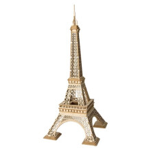 Puinen pienoismallisarja - Eiffel-torni - 121 osaa - ROBOTIME - Keltainen - Vaatii itsekokoamisen - Lasten