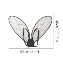 Black 2-Piece Fairy Wings, Butterfly Costume Props for Kids' Party Performance