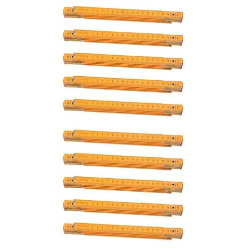10X Portable Règle Pliante en Bois de Charpentier 100Cm