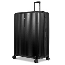 LUGG AirGlide 32in Hard Shell Lightweight Suitcase Polycarbonate Travel Luggage, TSA Lock, Spinner Wheels 84x60x36cm, Black
