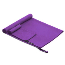 (Purple) 3 Sizes Microfiber Quick Dry Travel Towel Set for Camping, Beach, Gym, Sports, Yoga & Swimming Pool
