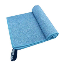 (Cationic Blue) 3 Sizes Microfiber Quick Dry Travel Towel Set for Camping, Beach, Gym, Sports, Yoga & Swimming Pool