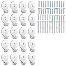 Stål 30 Lb Utility Hanger Väggkrok Utility Förzinkat Nyckelhål för Inramade Bilder Stuckaturkrokar 20Pack