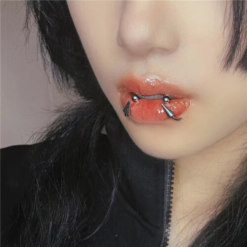 (1.2*10*4mm) Stainless Steel Inner Tooth Cusp Cone Nose Ring Stud Earrings 1