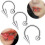 (1.2*8*4mm) Stainless Steel Inner Tooth Cusp Cone Nose Ring Stud Earrings 3