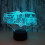 (Touch Base + Remote Control) 3D Fire Engine Modelling Table Lamp - 7-Color Changing Fire Truck Night Light 3