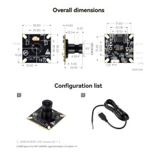 8MP USB Camera Module High-Resolution USB2.0 Output Fixed Focus Compact Design for Various Applications