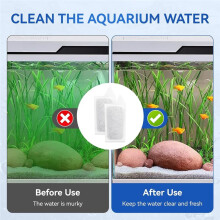 6 Cartouches Filtrantes pour Filtres Ă Puissance Interne Koller Aquarium, Cartouches de Filtre Ă Charbon de Remplacement pour Petit Aquarium