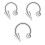 (1.2*8*4mm) Stainless Steel Inner Tooth Cusp Cone Nose Ring Stud Earrings 6