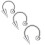 (1.2*8*4mm) Stainless Steel Inner Tooth Cusp Cone Nose Ring Stud Earrings 4