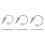 (1.2*8*4mm) Stainless Steel Inner Tooth Cusp Cone Nose Ring Stud Earrings 7
