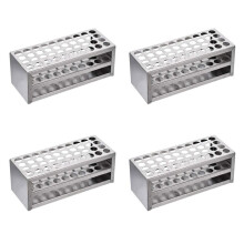 4 Pcs 14mm 40 Hole Aluminum Test Tube Rack Multifunctional Laboratory Test Tube Holder Laboratory Equipment